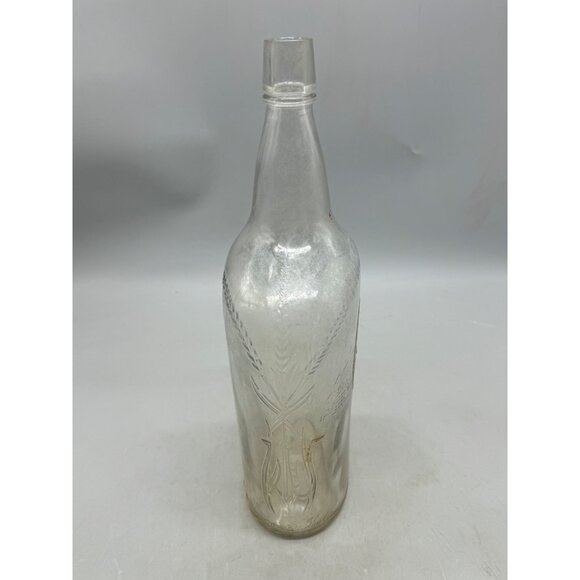 Vintage W.A. Gaines & Co. Old Crow Glass Bottle With Embossed Design - Picture 2 of 6